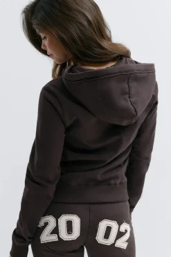 Outlet Gina Tricot 14+ 2 way zip hoodie Bruin