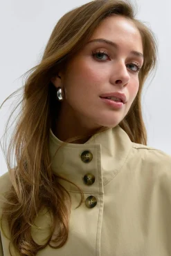 Gina Tricot 14+ belted trench cape Beige