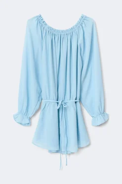 Clearance Gina Tricot 14+ breeze off shoulder dress Blauw