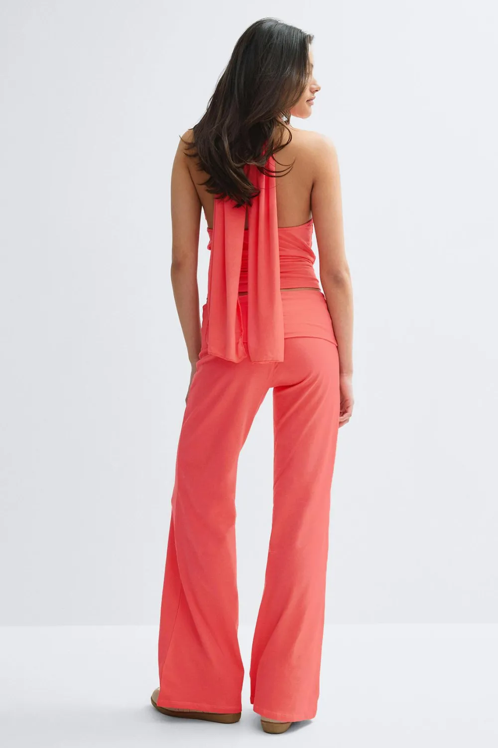 Sale Gina Tricot 14+ coral baggy yoga pants Oranje