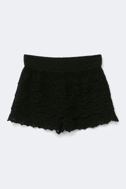Gina Tricot 14+ crochet shorts Zwart