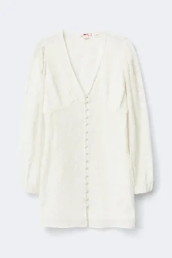 Hot Gina Tricot 14+ embroidery dress Wit