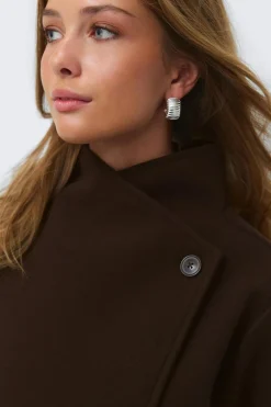 Outlet Gina Tricot 14+ felt wrap jacket Bruin