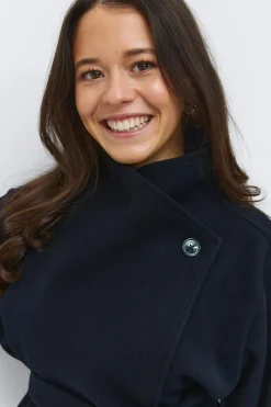 Best Gina Tricot 14+ felt wrap jacket Blauw