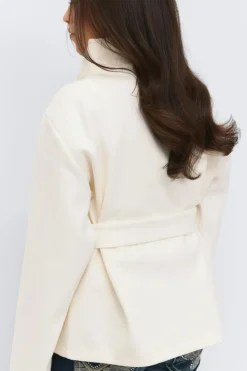 Clearance Gina Tricot 14+ felt wrap jacket Wit