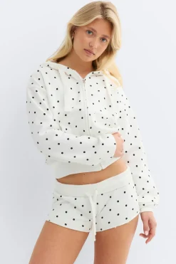 Best Gina Tricot 14+ folded waist shorts Wit