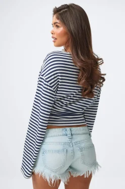 Discount Gina Tricot 14+ for real low denim shorts Blauw