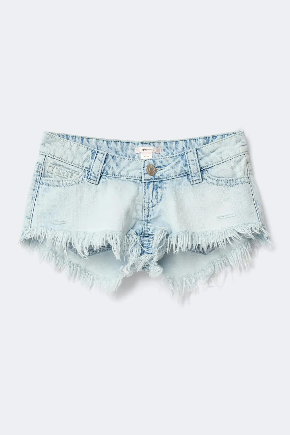 Discount Gina Tricot 14+ for real low denim shorts Blauw
