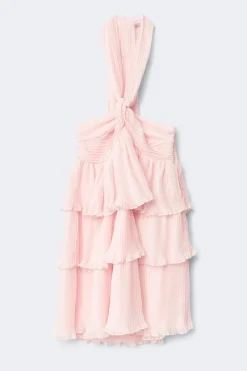 Discount Gina Tricot 14+ halterneck frill dress Roze
