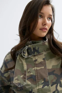 Sale Gina Tricot 14+ high neck jacket Groen
