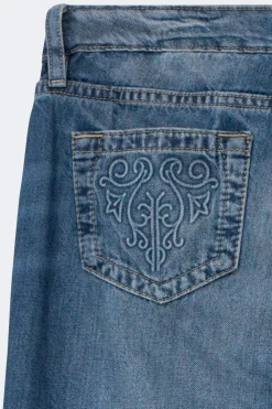 Gina Tricot 14+ hip hug loose jeans Blauw