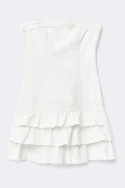 Gina Tricot 14+ jeanqueen frill dress Wit