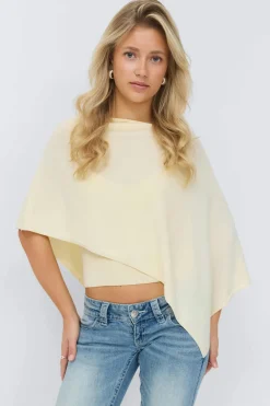 Clearance Gina Tricot 14+ knitted poncho Geel