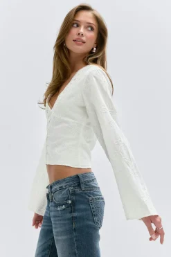 Hot Gina Tricot 14+ lace blouse Wit