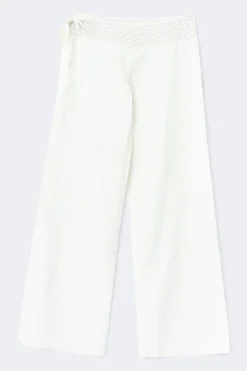 Hot Gina Tricot 14+ linen blend trousers Wit