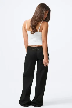 Best Gina Tricot 14+ linen blend trousers Zwart