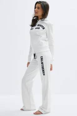 New Gina Tricot 14+ low flare sweatpants Wit