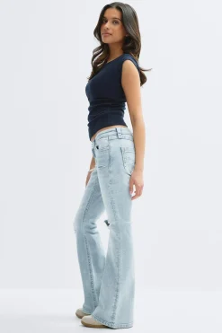 Hot Gina Tricot 14+ low rise flare jeans Blauw