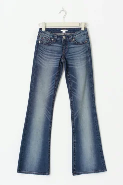 Outlet Gina Tricot 14+ low rise flare jeans Blauw