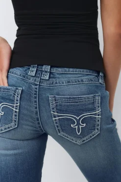 Clearance Gina Tricot 14+ low rise flare jeans Blauw