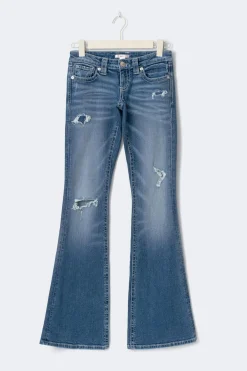 Clearance Gina Tricot 14+ low rise flare jeans Blauw
