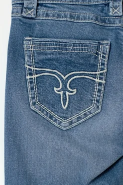 Clearance Gina Tricot 14+ low rise flare jeans Blauw