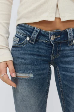 Gina Tricot 14+ low rise flare jeans Blauw