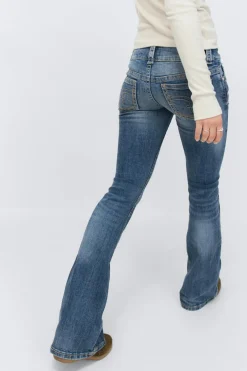 Gina Tricot 14+ low rise flare jeans Blauw