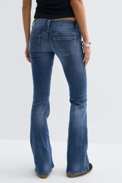 Gina Tricot 14+ low rise flare jeans tall Blauw