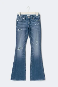 Gina Tricot 14+ low rise flare jeans tall Blauw