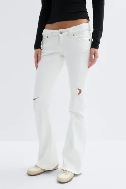 Online Gina Tricot 14+ low rise flare jeans tall Wit