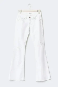 Online Gina Tricot 14+ low rise flare jeans tall Wit