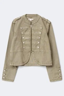 Best Gina Tricot 14+ napoleon denim jacket Groen