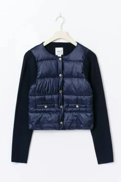 Discount Gina Tricot 14+ padded rib jacket Blauw