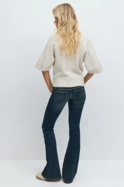Outlet Gina Tricot 14+ pleated flare jeans Blauw