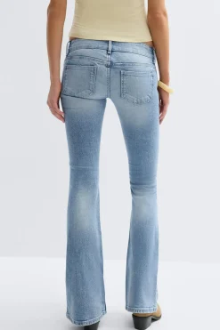 Best Gina Tricot 14+ pleated flare jeans tall Blauw