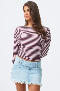 New Gina Tricot 14+ pleated low denim skirt Blauw