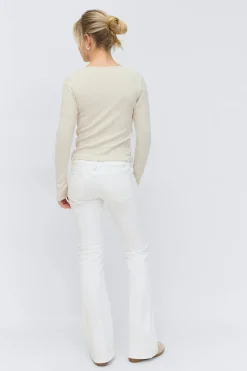 Sale Gina Tricot 14+ pleated tie jeans Wit