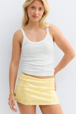 Outlet Gina Tricot 14+ sequin skirt Geel