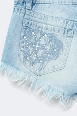 New Gina Tricot 14+ slay low denim shorts Blauw