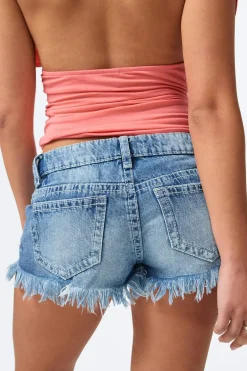 Discount Gina Tricot 14+ slay low denim shorts Blauw