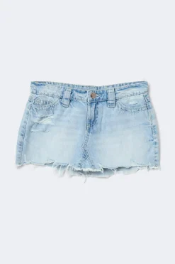 Discount Gina Tricot 14+ slay low denim skirt Blauw