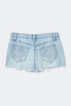 Discount Gina Tricot 14+ slay low denim skirt Blauw