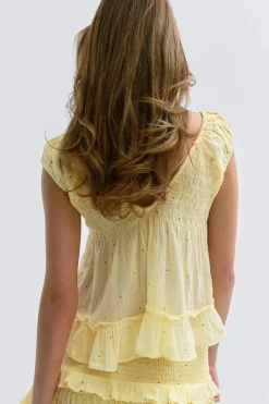 Gina Tricot 14+ sol blouse Geel