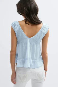 Gina Tricot 14+ sol blouse Blauw