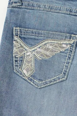 Best Gina Tricot 14+ sparkle flare jeans tall Blauw