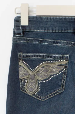 Best Gina Tricot 14+ sparkle low flare jeans Blauw