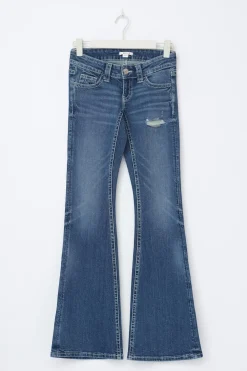 Discount Gina Tricot 14+ the cross low jeans tall Blauw