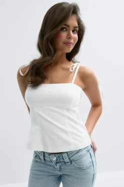 Sale Gina Tricot 14+ tie singlet Wit