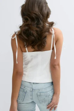 Sale Gina Tricot 14+ tie singlet Wit